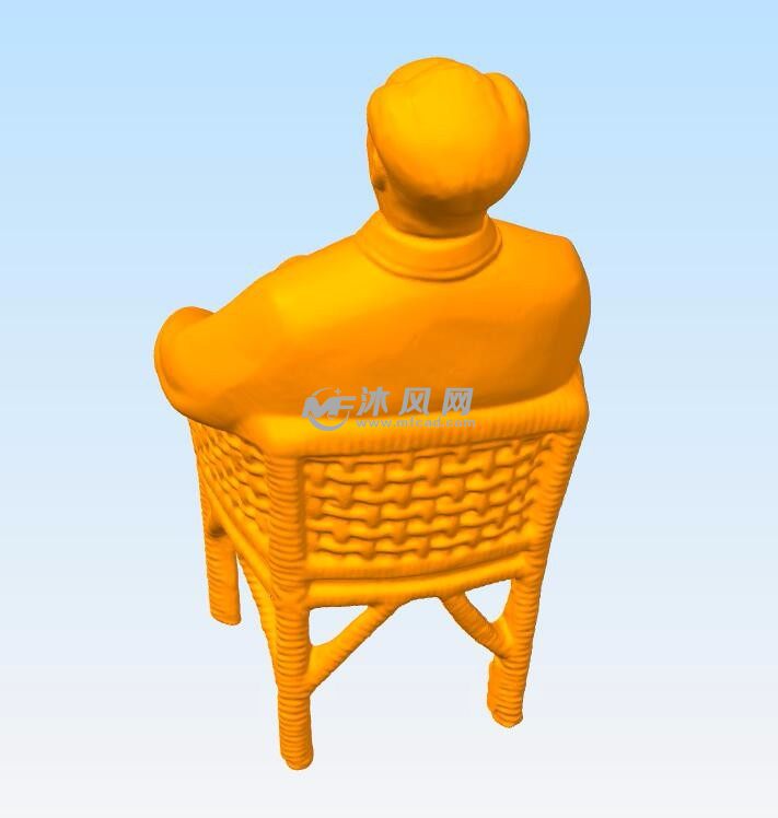 毛主席坐像背面