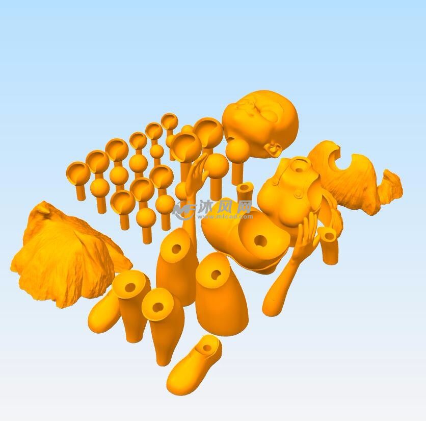 女孩关节可活动零件