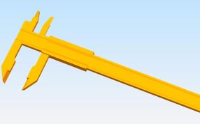 组合后的游标卡尺