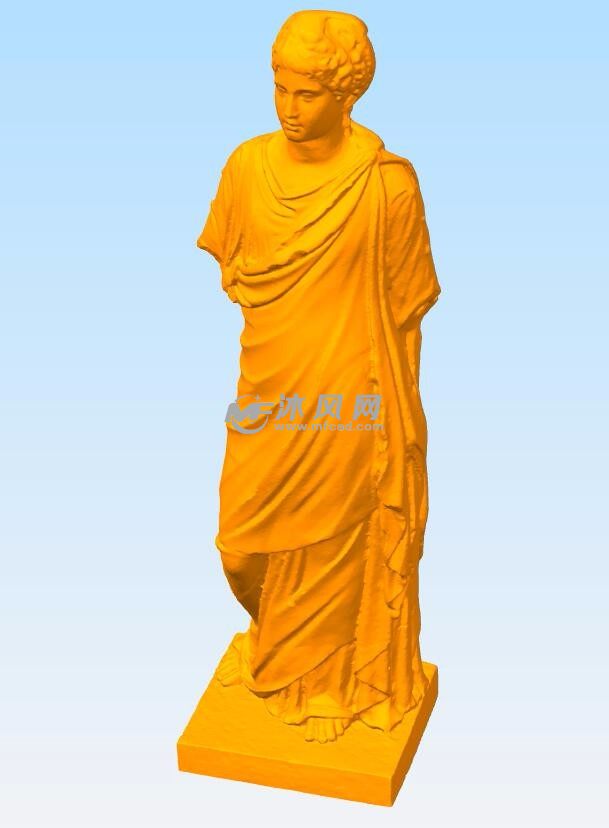 年轻女子雕像正面