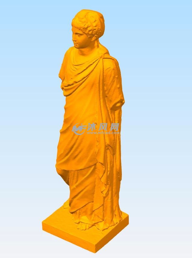 年轻女子雕像侧面