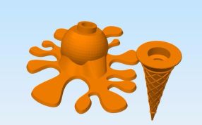 掉下的冰淇淋零件