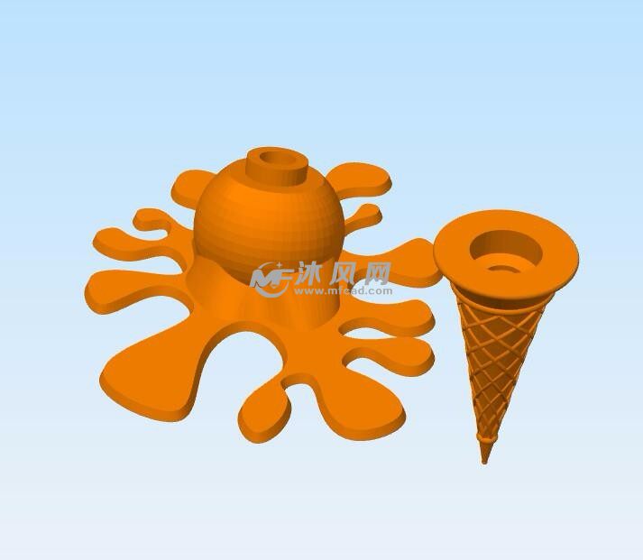 掉下的冰淇淋零件