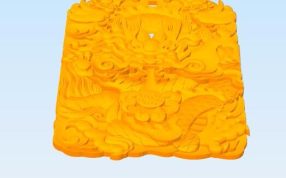 龙浮雕牌模型