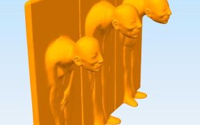 艺术品人墙轴测图