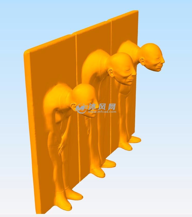 艺术品人墙轴测图