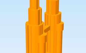 双子星大厦模型