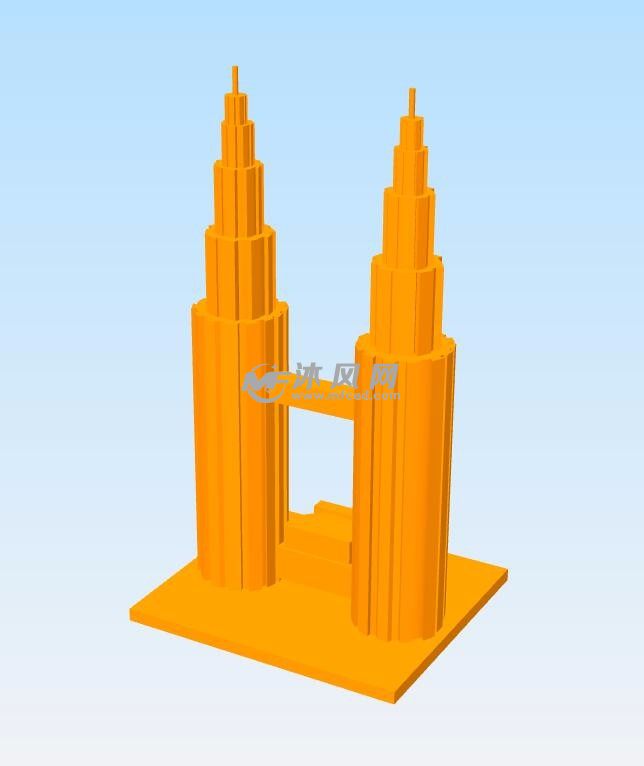 双子星大厦侧面