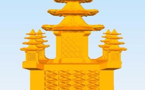 古代建筑模型正面