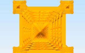 古代建筑模型顶面