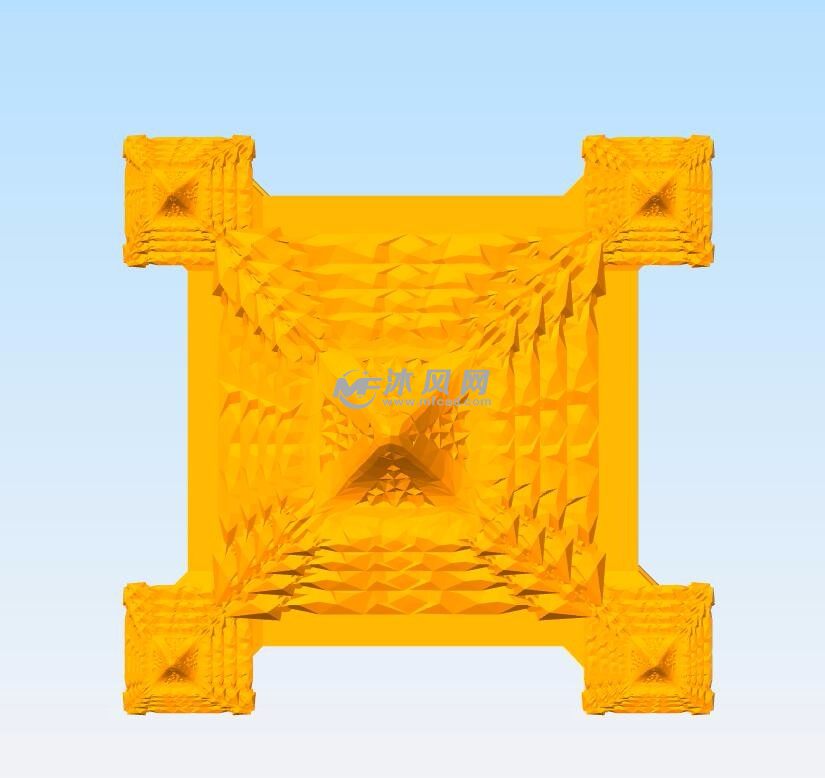 古代建筑模型顶面