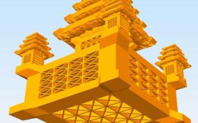 古代建筑模型底部