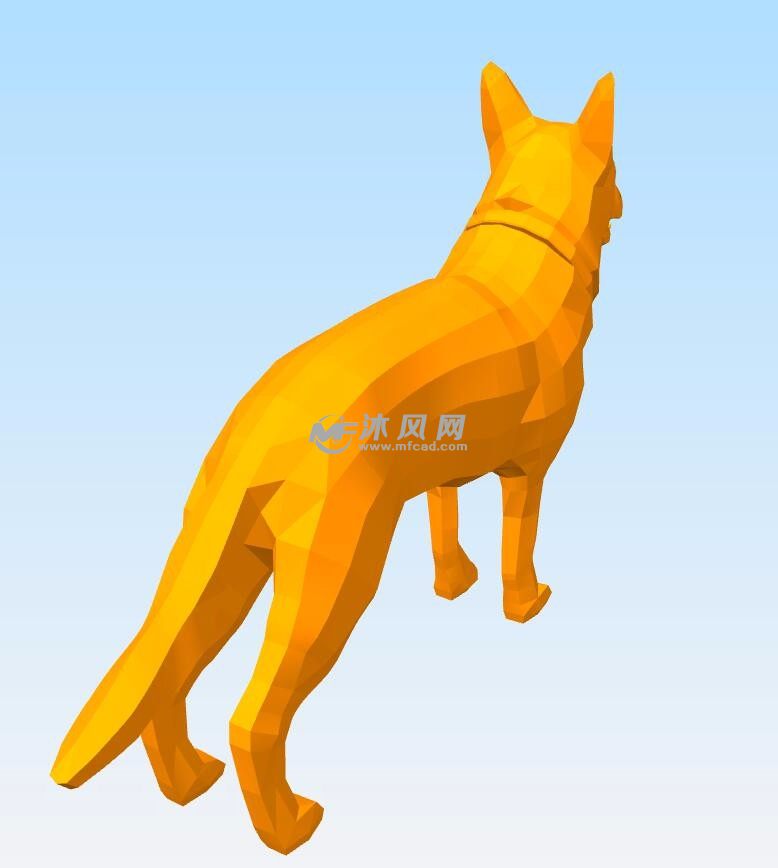 德国牧羊犬背面