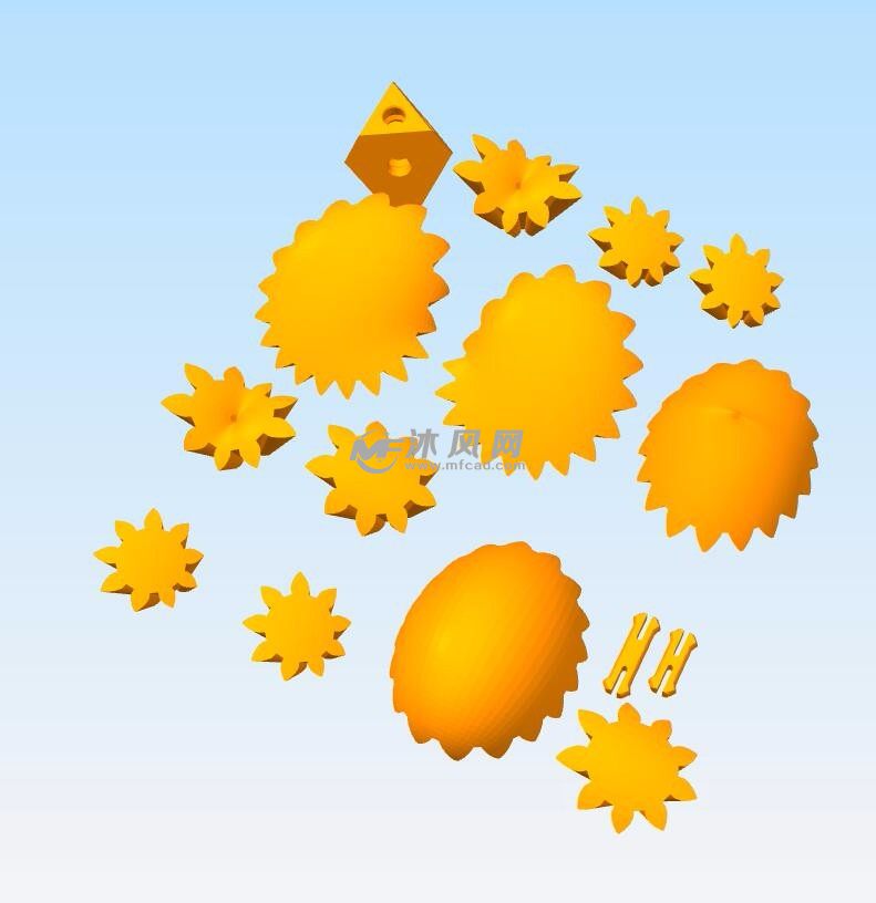 齿轮心全部零件