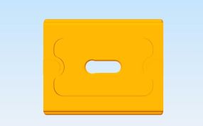 云台快拆板俯视图