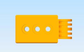 云台打印模型俯视图