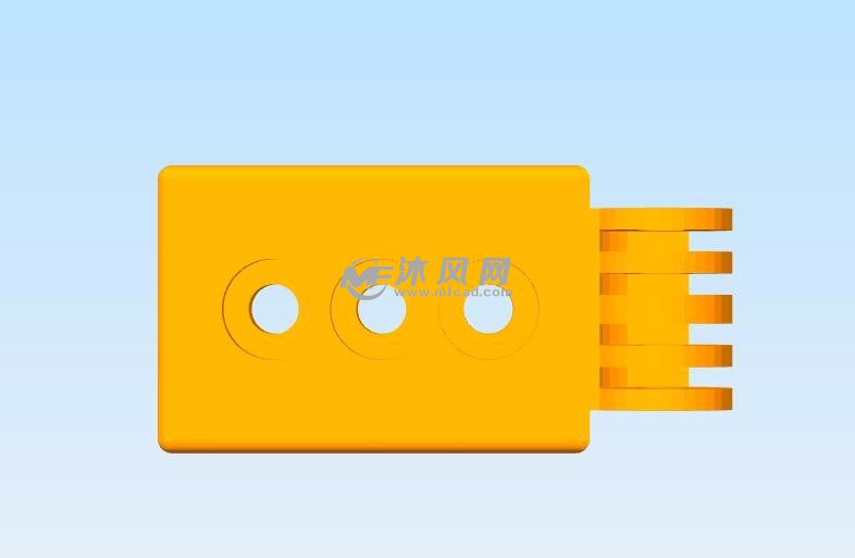 云台打印模型俯视图