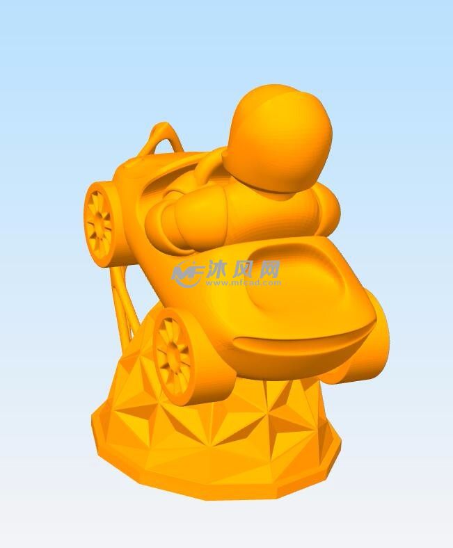 飞向太空模型背面