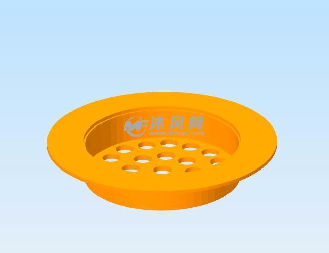 水池普通滤网轴测图