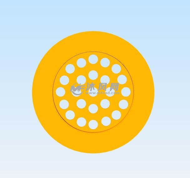 水池普通滤网俯视图