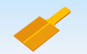 双头梳子轴测图