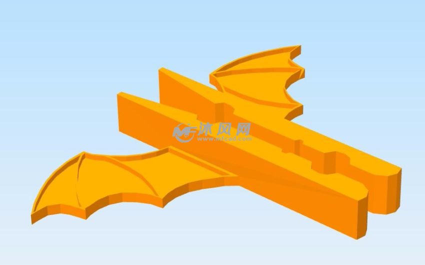 蝙蝠夹子模型正面