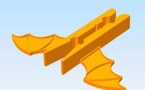 蝙蝠夹子模型侧面