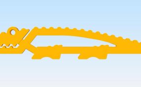 鳄鱼夹模型俯视图