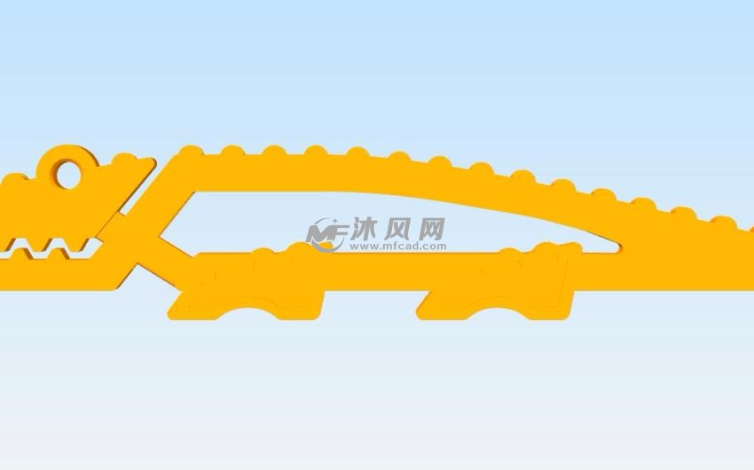 鳄鱼夹模型俯视图
