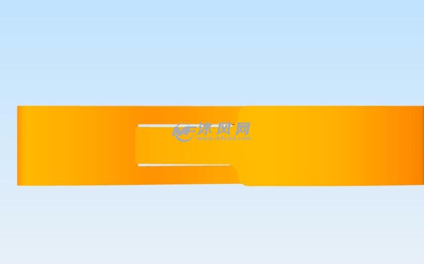 鱼形夹子模型主视图