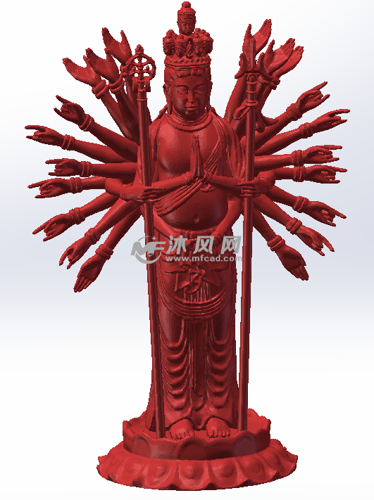 千手观音-正面图