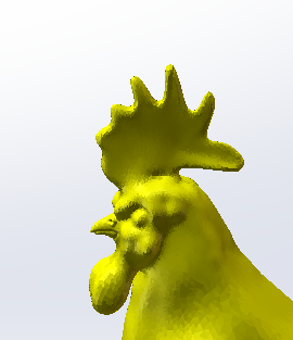 鸡冠部分建模效果