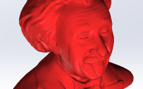 红色材料打印效果