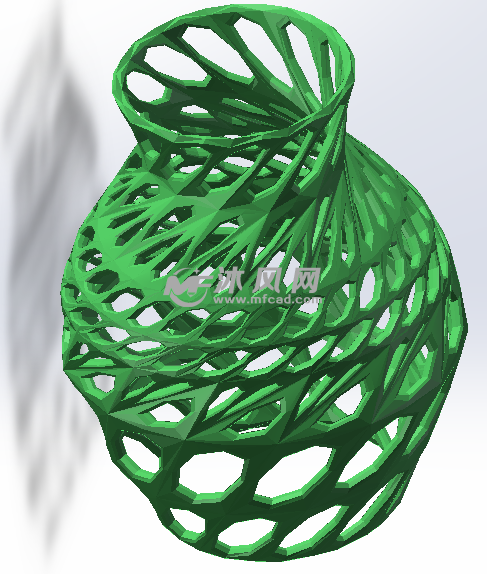 一款旋转花瓶3D打印模型-4