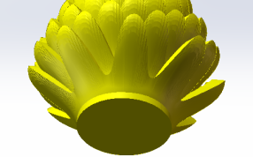 花瓶下端部分建模效果