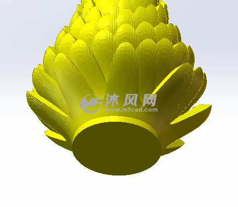 花瓶下端部分建模效果