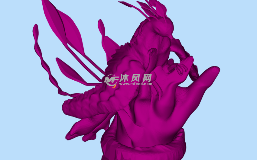 凤凰紫色渲染