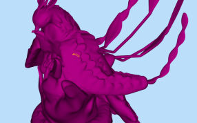 凤凰打印模型紫色