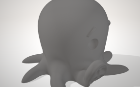 可爱的章鱼侧面