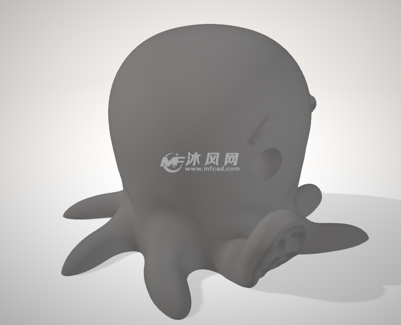 可爱的章鱼侧面