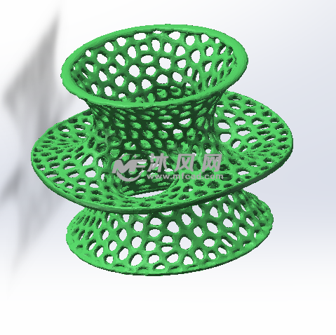 绿色材料花瓶展示效果