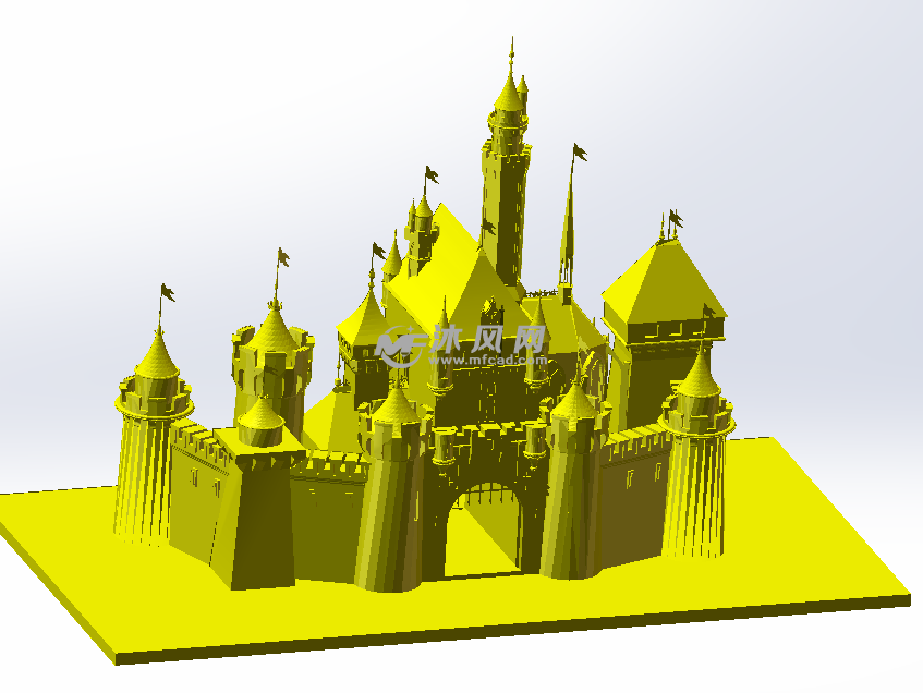 睡美人城堡正面效果图