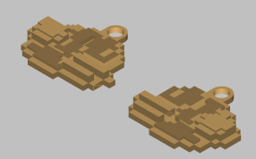 Flappy bird吊坠侧视图