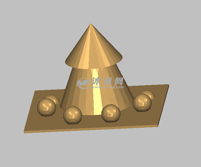 小房子黄色渲染图