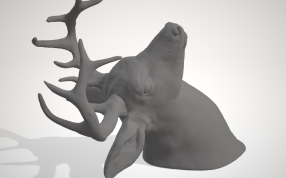鹿头打印模型