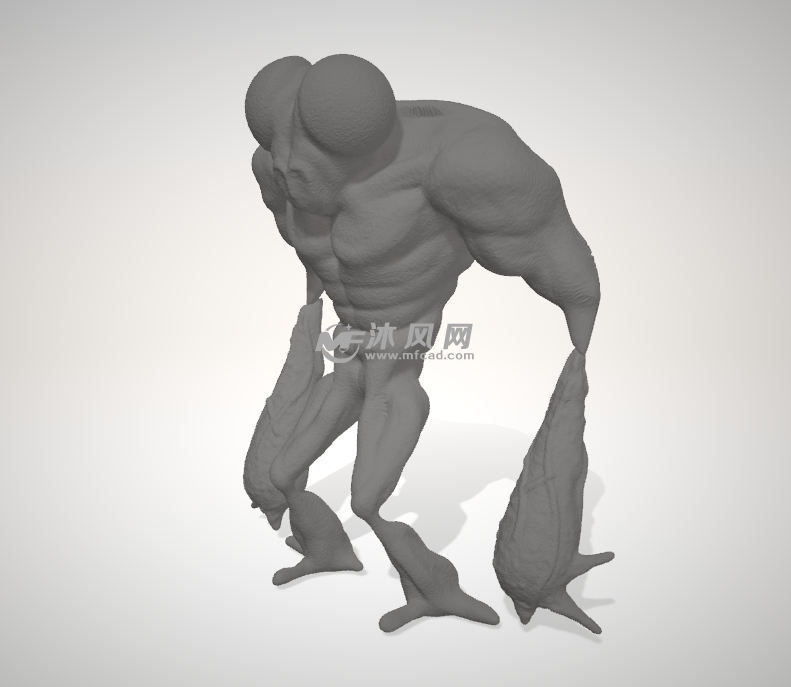 苍蝇人模型侧面