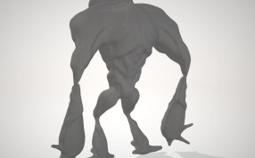 苍蝇人模型背面