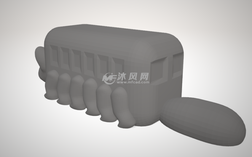 猫巴士模型背面