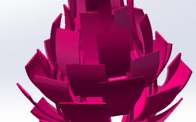 百叶灯罩红色效果图