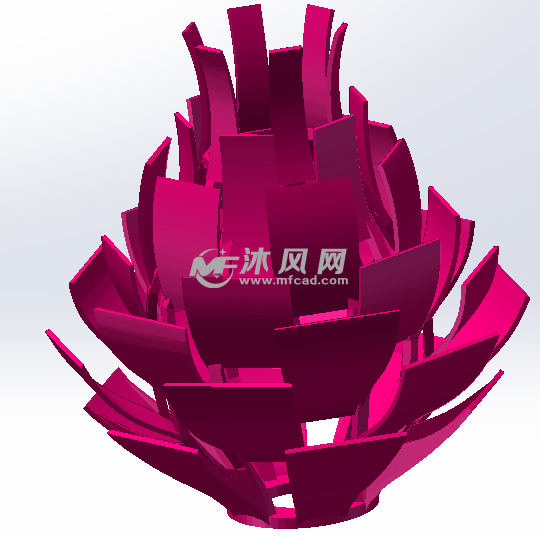 百叶灯罩红色效果图